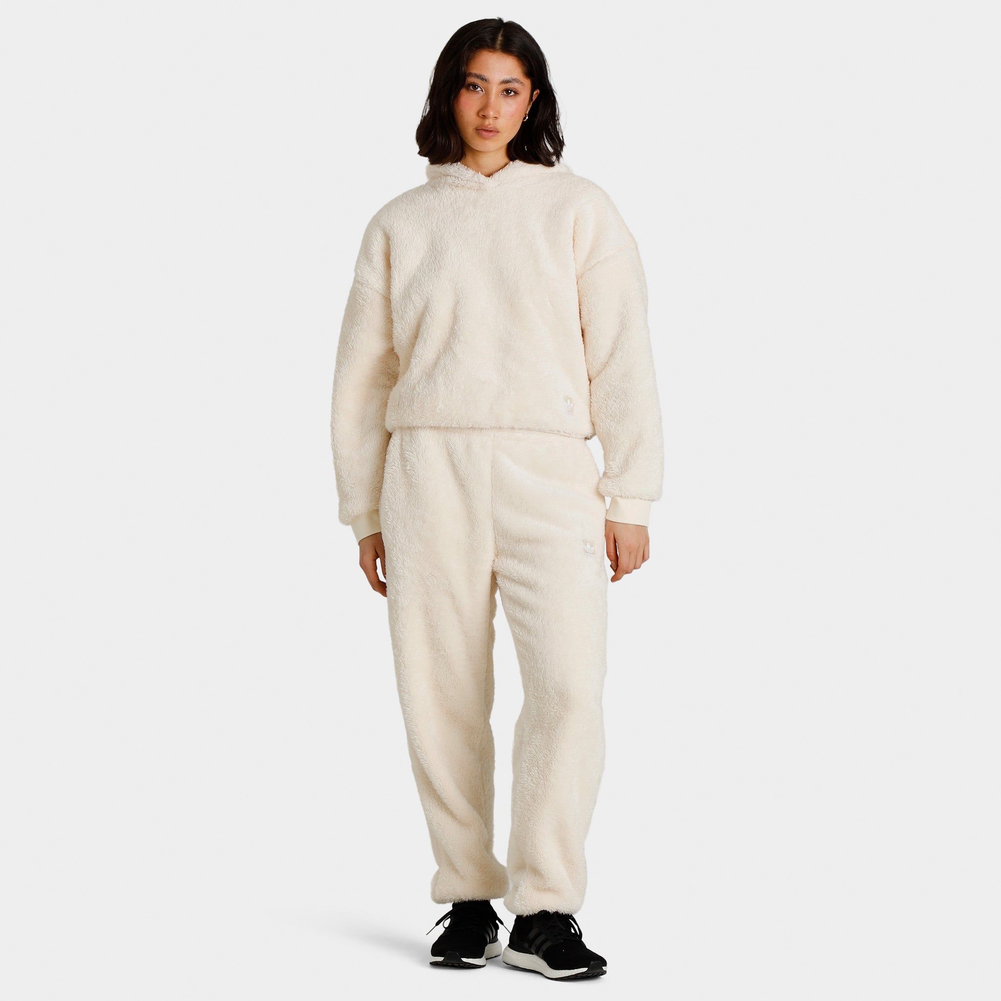 adidas Originals Women's Essentials+ Fluffy Teddy Pullover Hoodie / Wonder White sold by JD Sports product image thumbnail 5