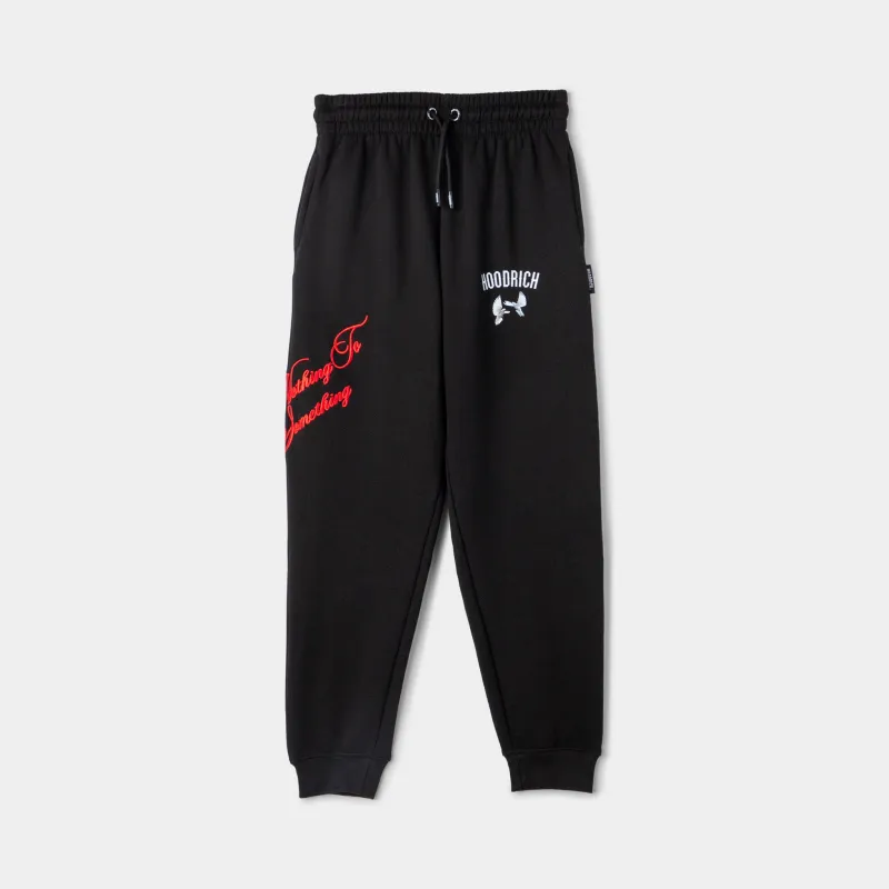 Hoodrich Juniors' Flight Ribbed Cuff Joggers Black / White - Lychee sold by JD Sports