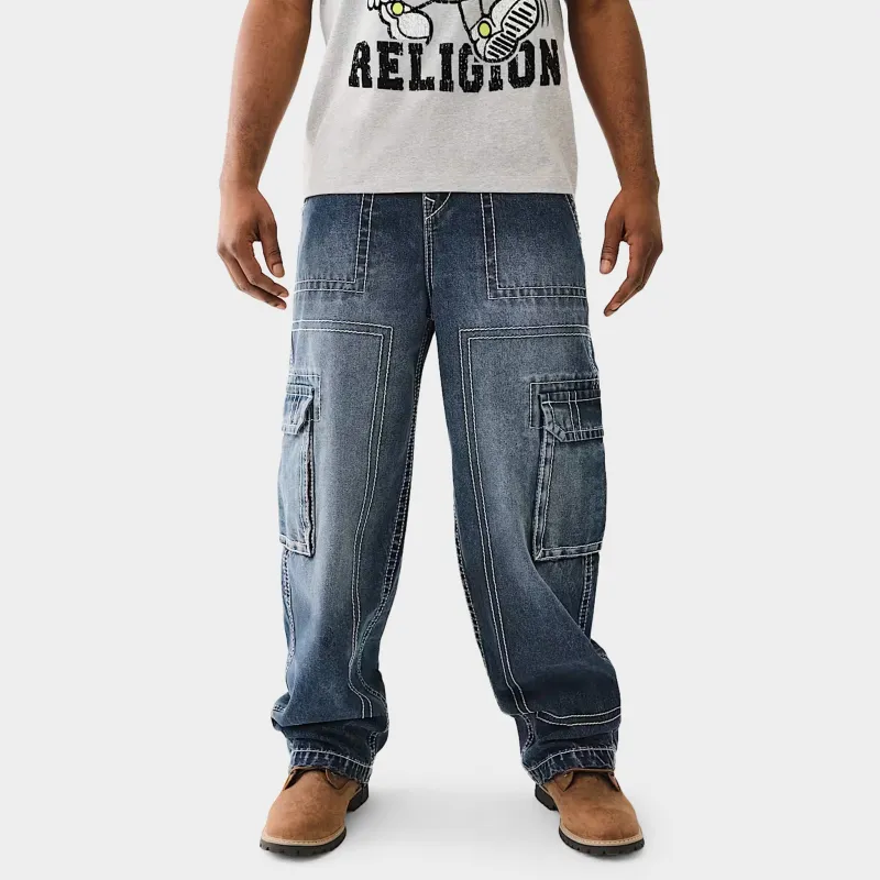 True Religion Big T Cargo Pants / Dark Rebel Race Wash sold by JD Sports