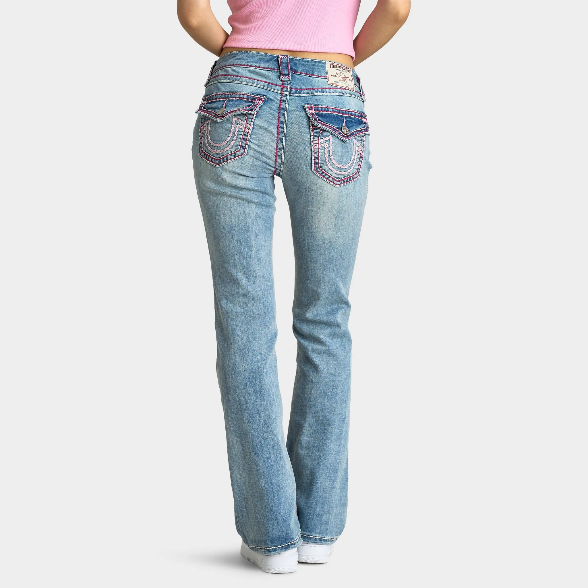True Religion Women's Becca Mid Rise Bootcut Flap Sup T / California Poppy sold by JD Sports product image thumbnail 2