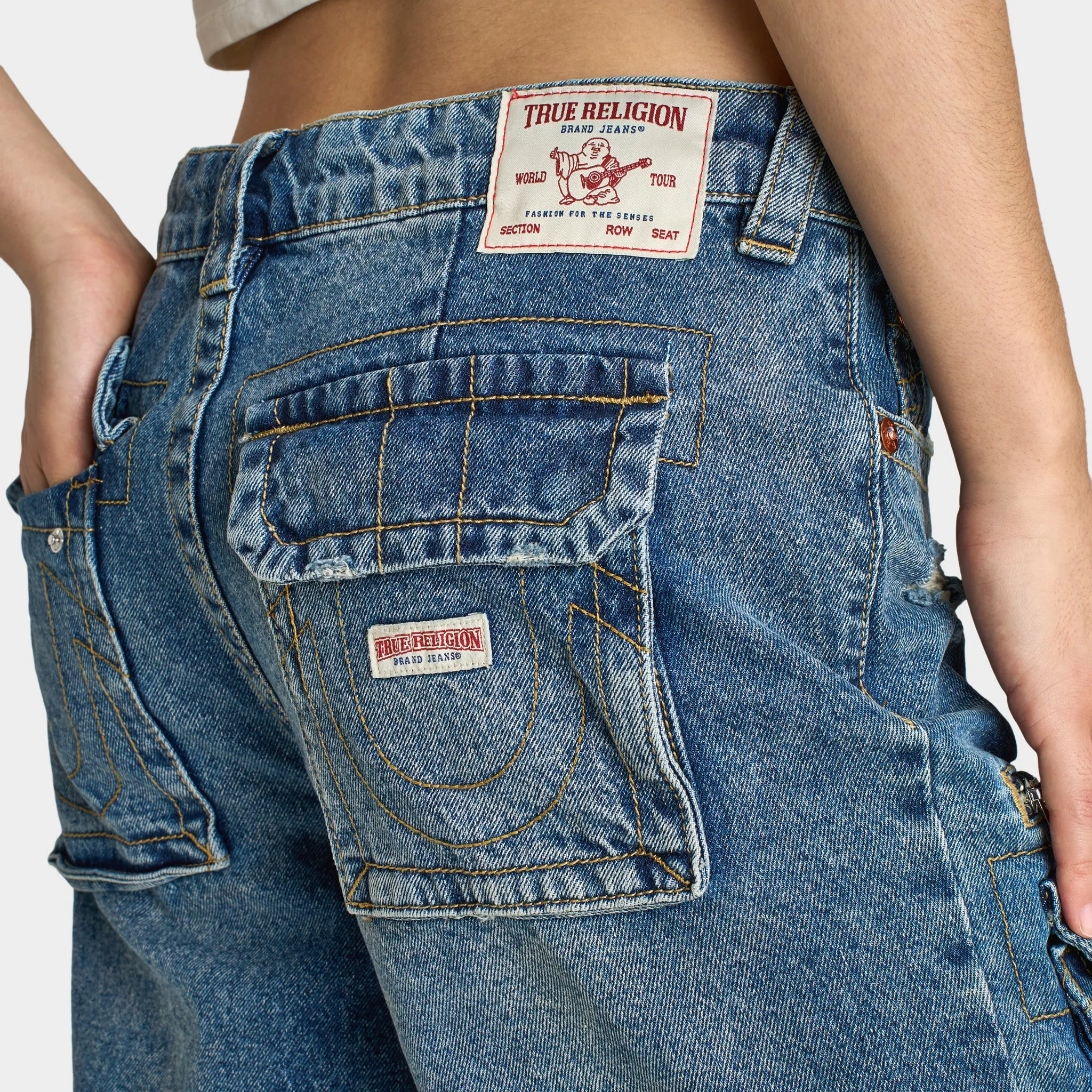 True Religion Women's Bobbie Baggy Cargo Capris / Easy Hazel sold by JD Sports product image thumbnail 3