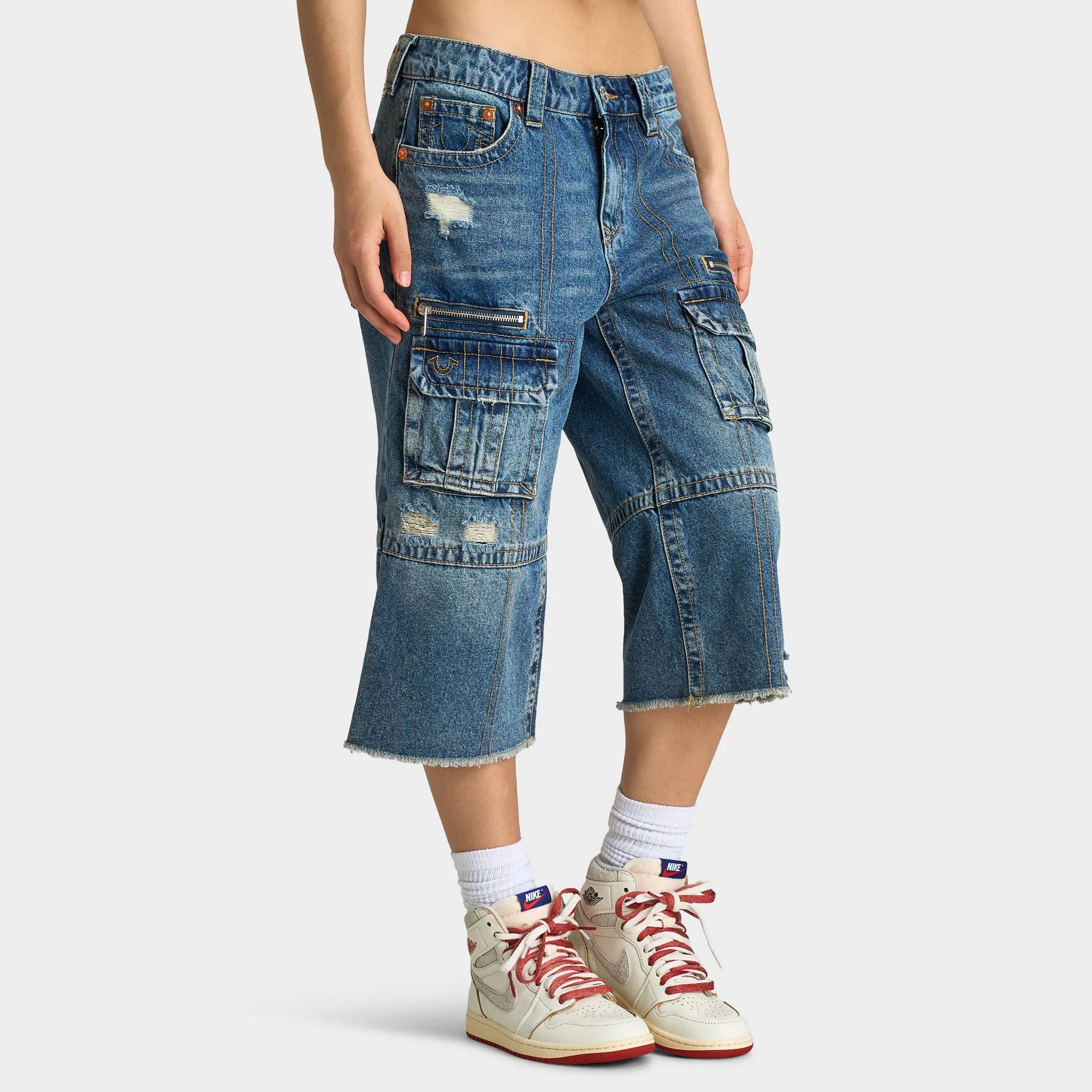 True Religion Women's Bobbie Baggy Cargo Capris / Easy Hazel sold by JD Sports product image thumbnail 5