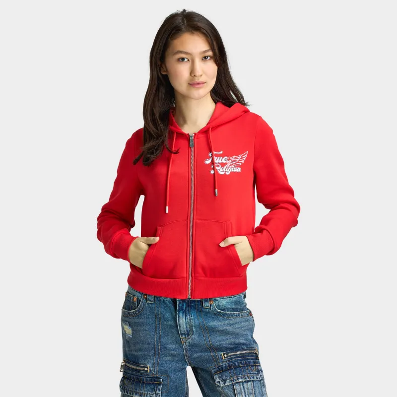 True Religion Crystal Wing Classic Zip Hoodie / Flame Scarlet sold by JD Sports