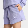 Nike Sportswear Women's Club Fleece Mid Rise 4" Graphic Shorts / Lilac Ice sold by JD Sports