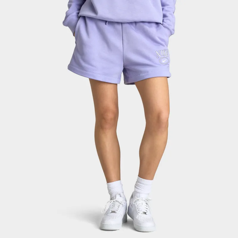 Nike Sportswear Women's Club Fleece Mid Rise 4" Graphic Shorts / Lilac Ice sold by JD Sports