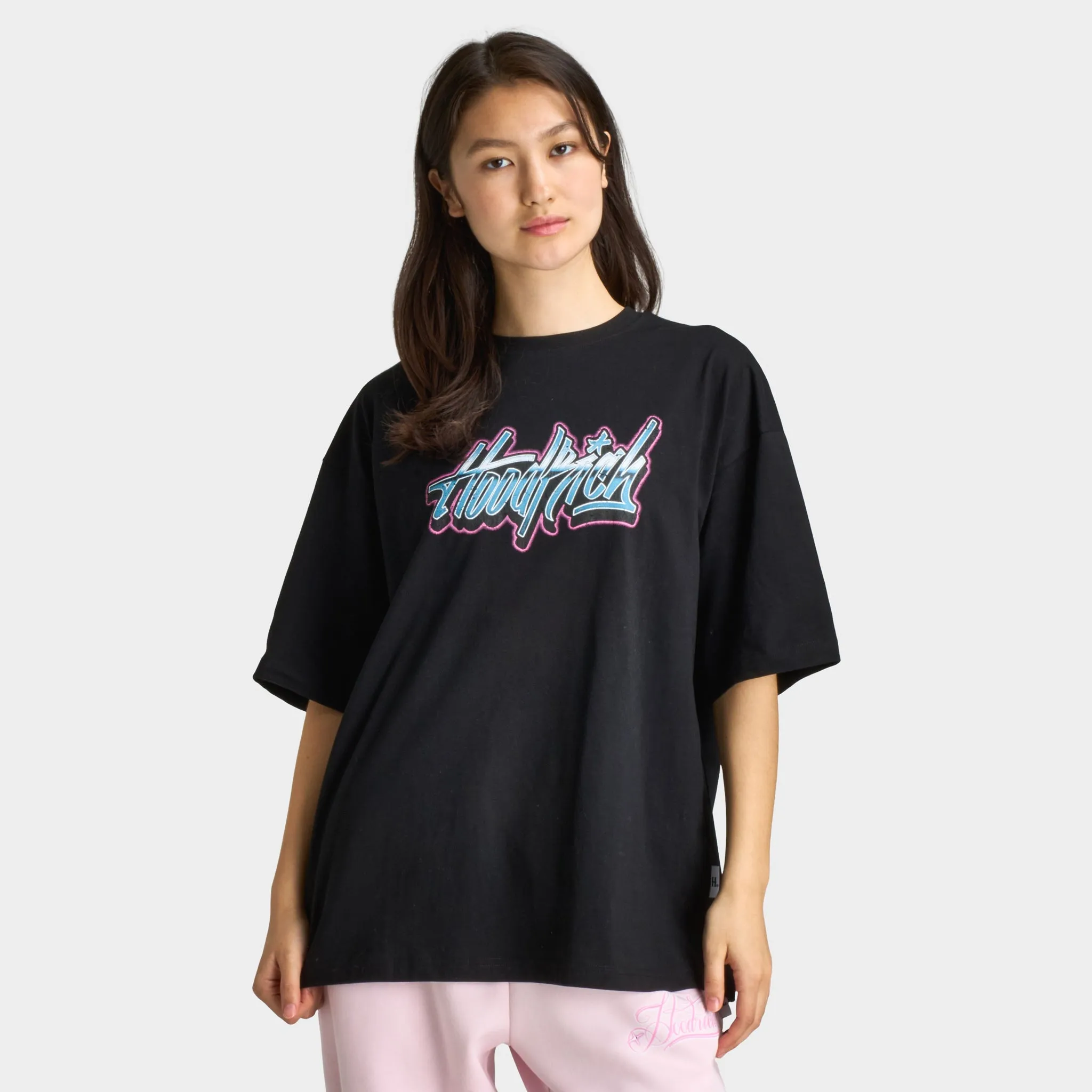 Hoodrich Women's Erupt Oversized T-shirt Black / Blue sold by JD Sports
