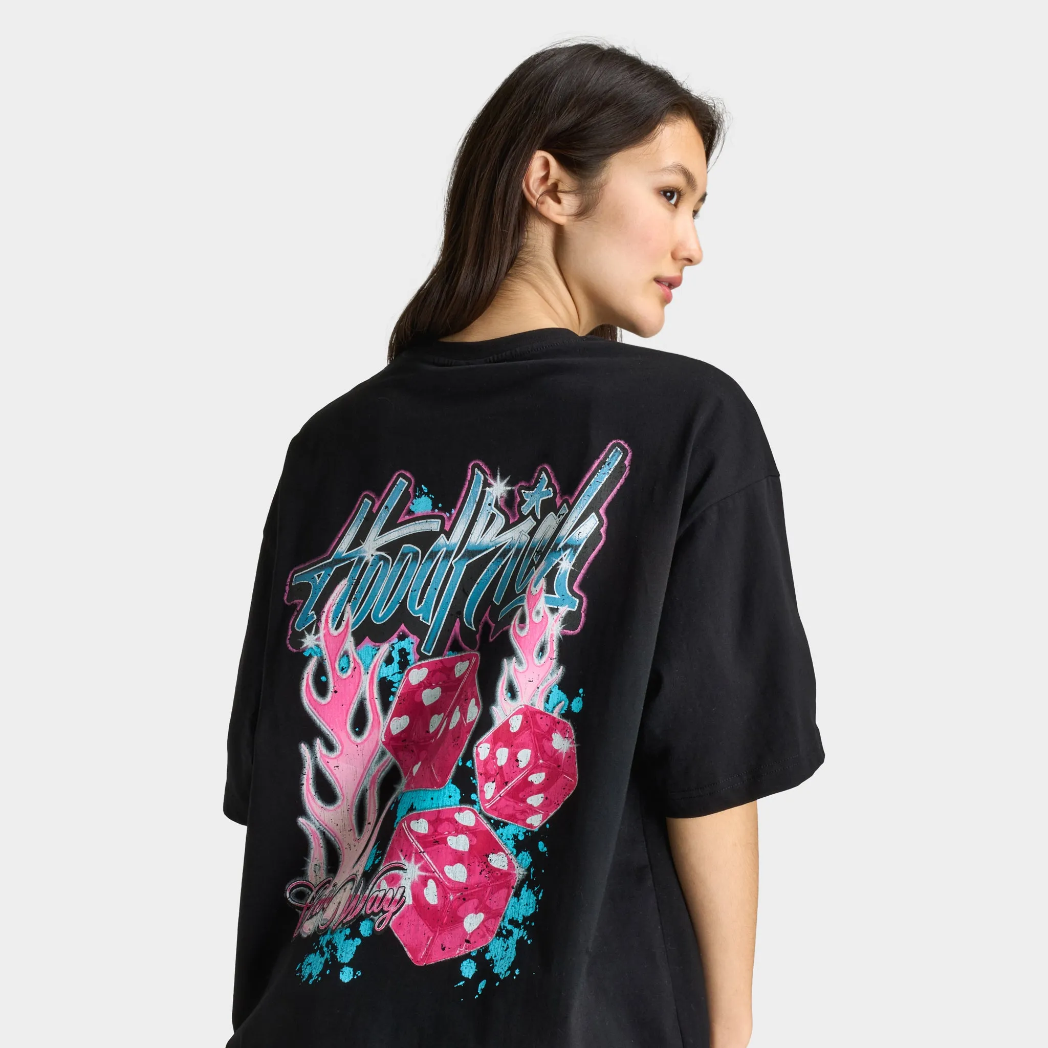 Hoodrich Women's Erupt Oversized T-shirt Black / Blue sold by JD Sports product image thumbnail 2