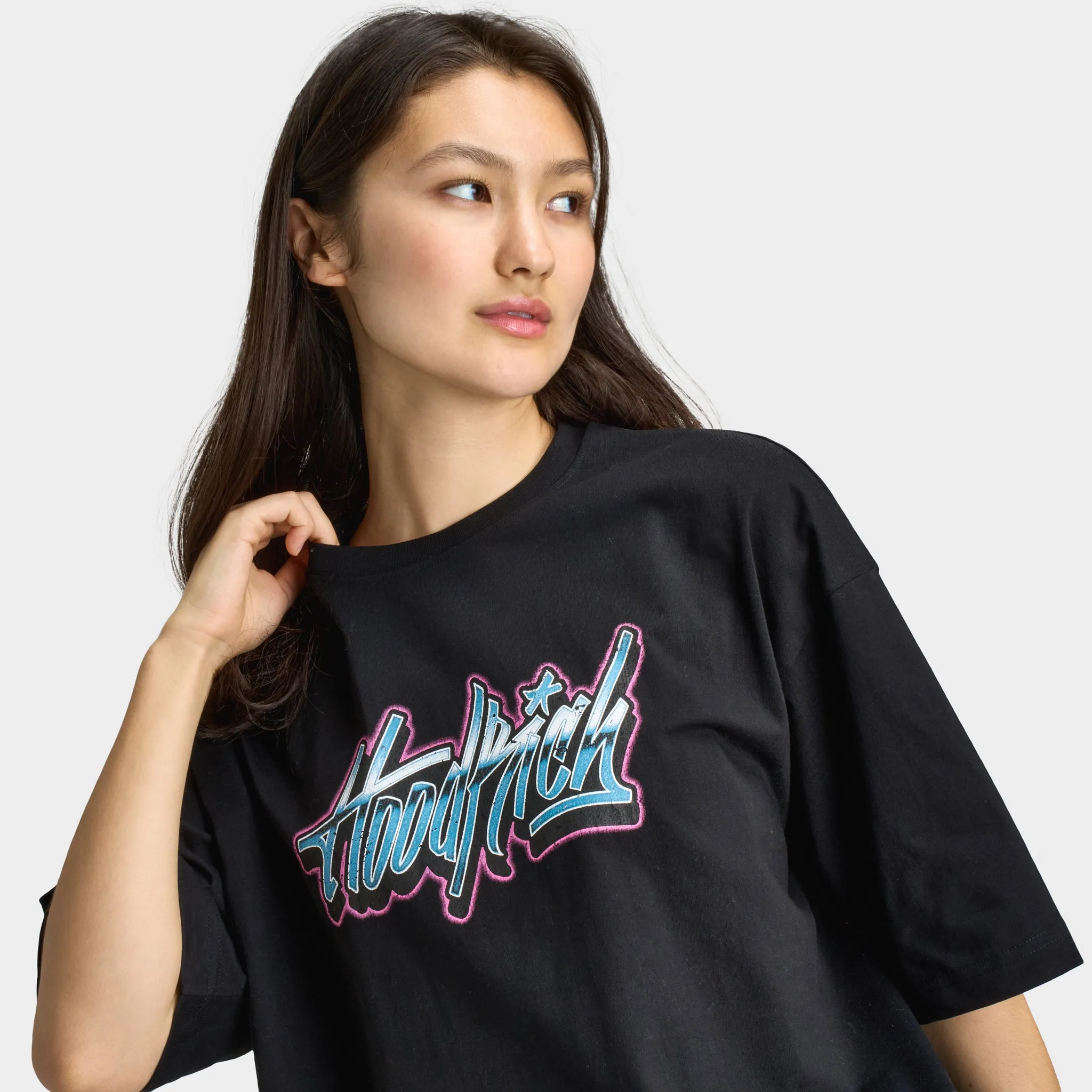 Hoodrich Women's Erupt Oversized T-shirt Black / Blue sold by JD Sports product image thumbnail 4