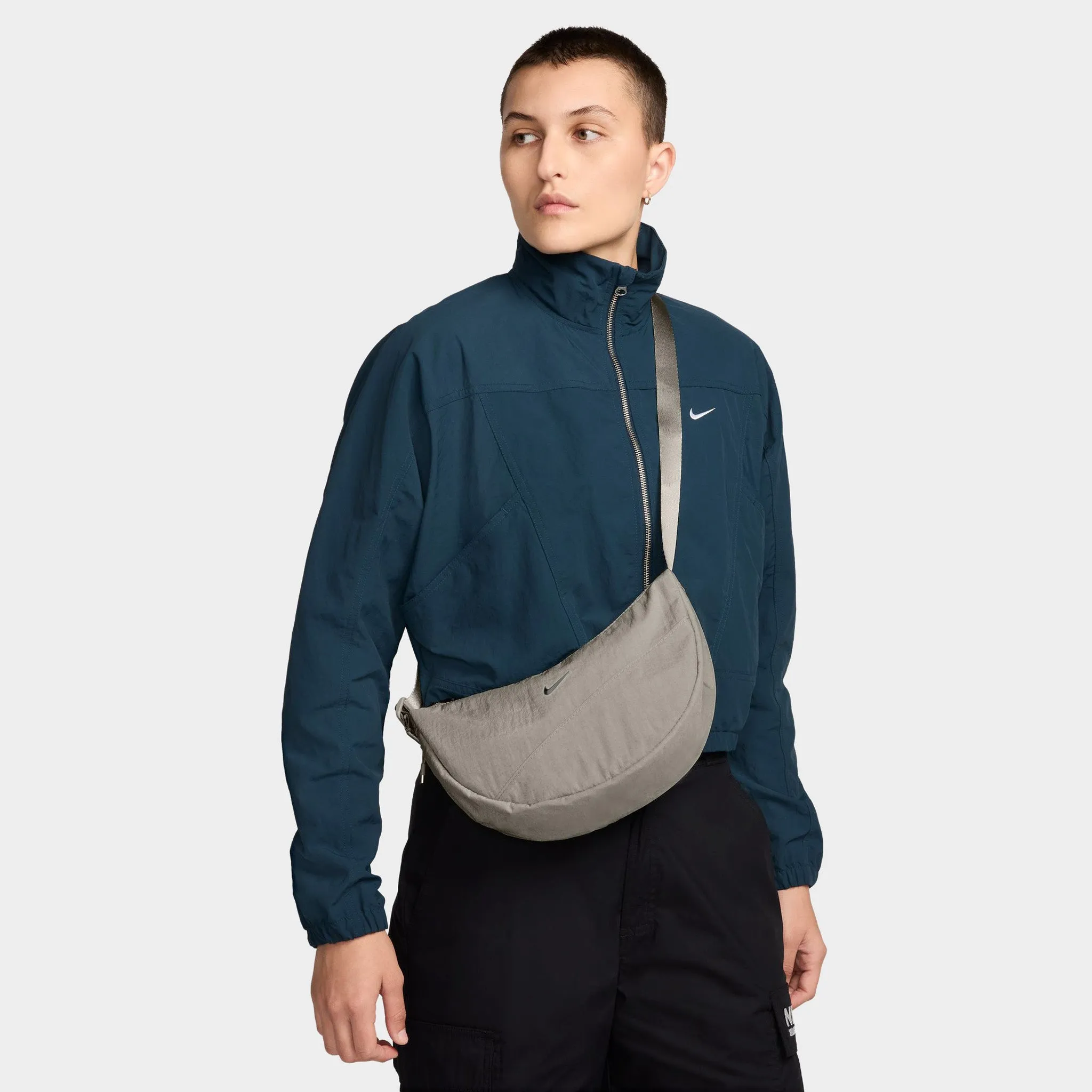 Nike Aura Crescent Crossbody Bag College Grey / Matte Sliver sold by JD Sports product image thumbnail 5