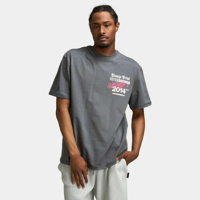 Hoodrich Stamp Tag Oversized Graphic T-Shirt Lava Smoke / White - Hot Pink sold by JD Sports