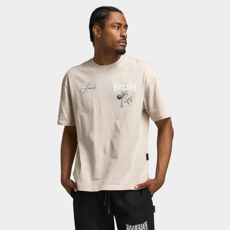Hoodrich Rite Oversized Graphic T-Shirt Silver Grey / White - Monument sold by JD Sports