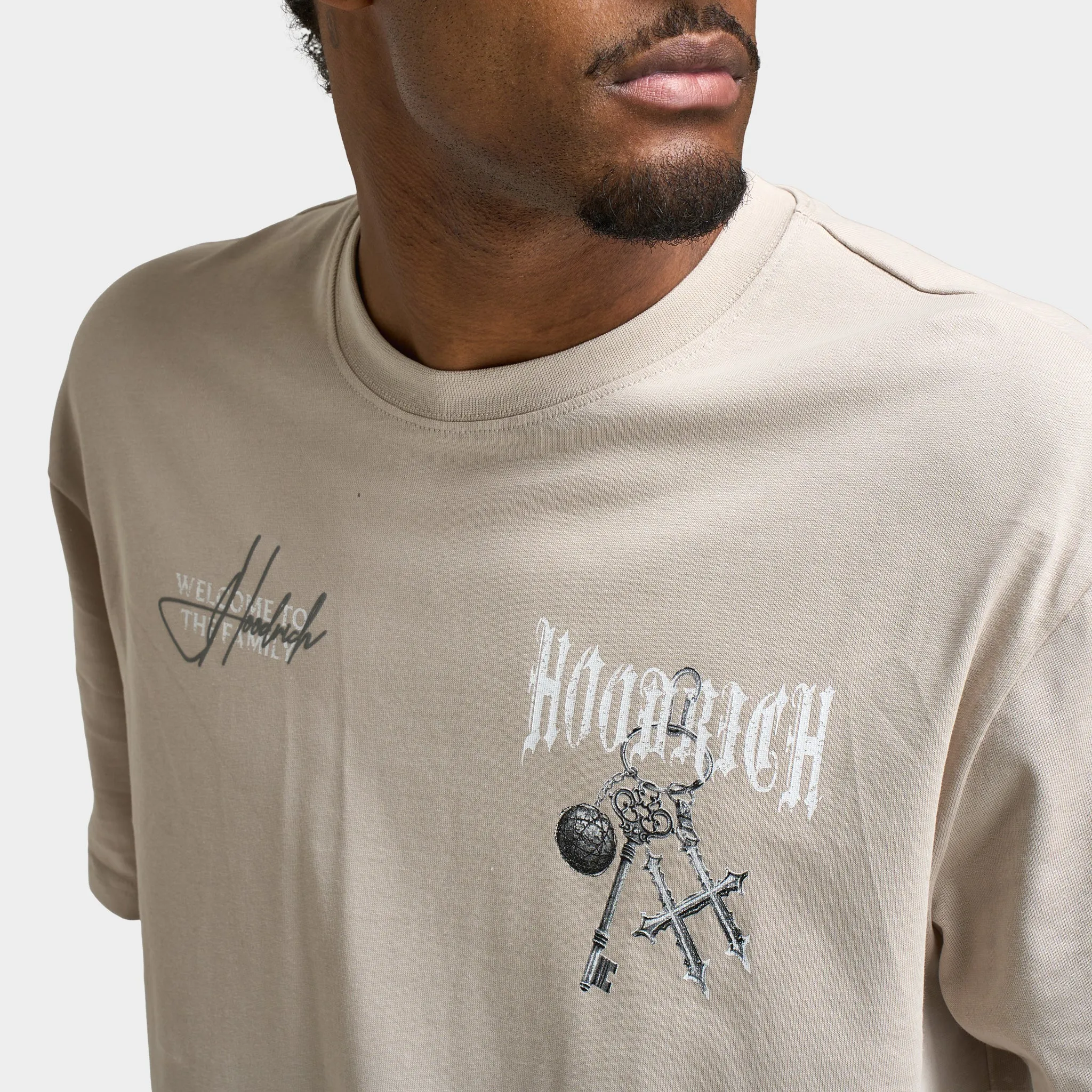 Hoodrich Rite Oversized Graphic T-Shirt Silver Grey / White - Monument sold by JD Sports product image thumbnail 3