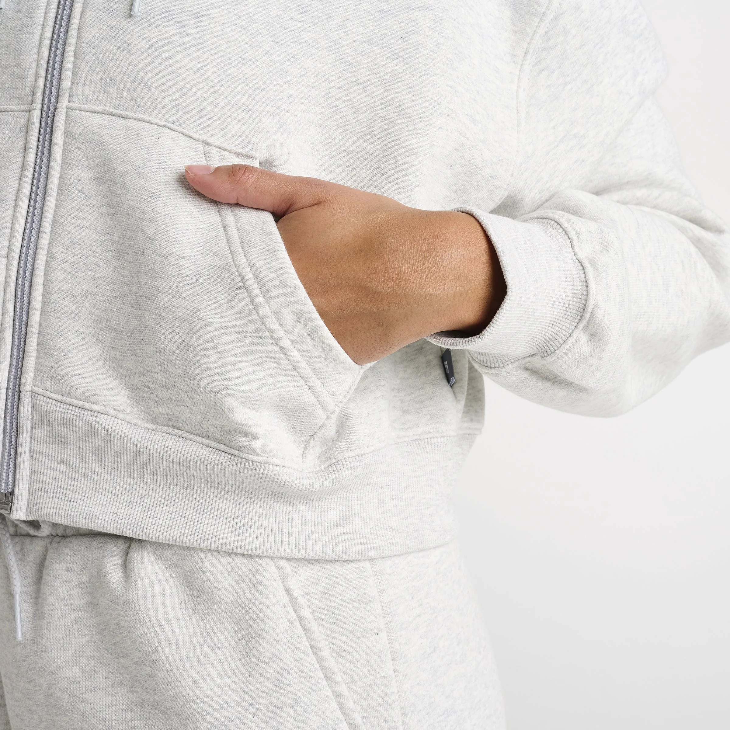 New Balance Women's Linear Crop Full Zip Hoodie Black sold by JD Sports product image thumbnail 5