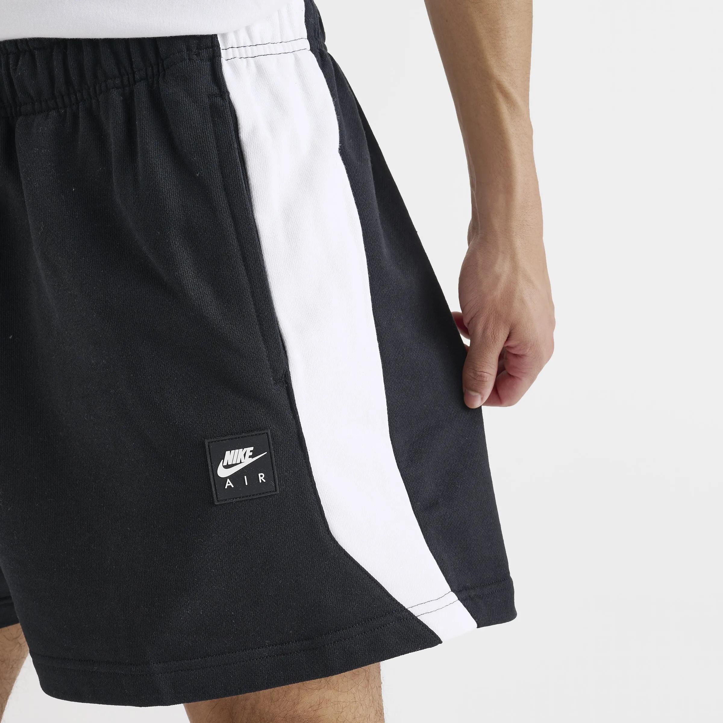 Nike Air Fleece Shorts Black / White - White sold by JD Sports product image thumbnail 4