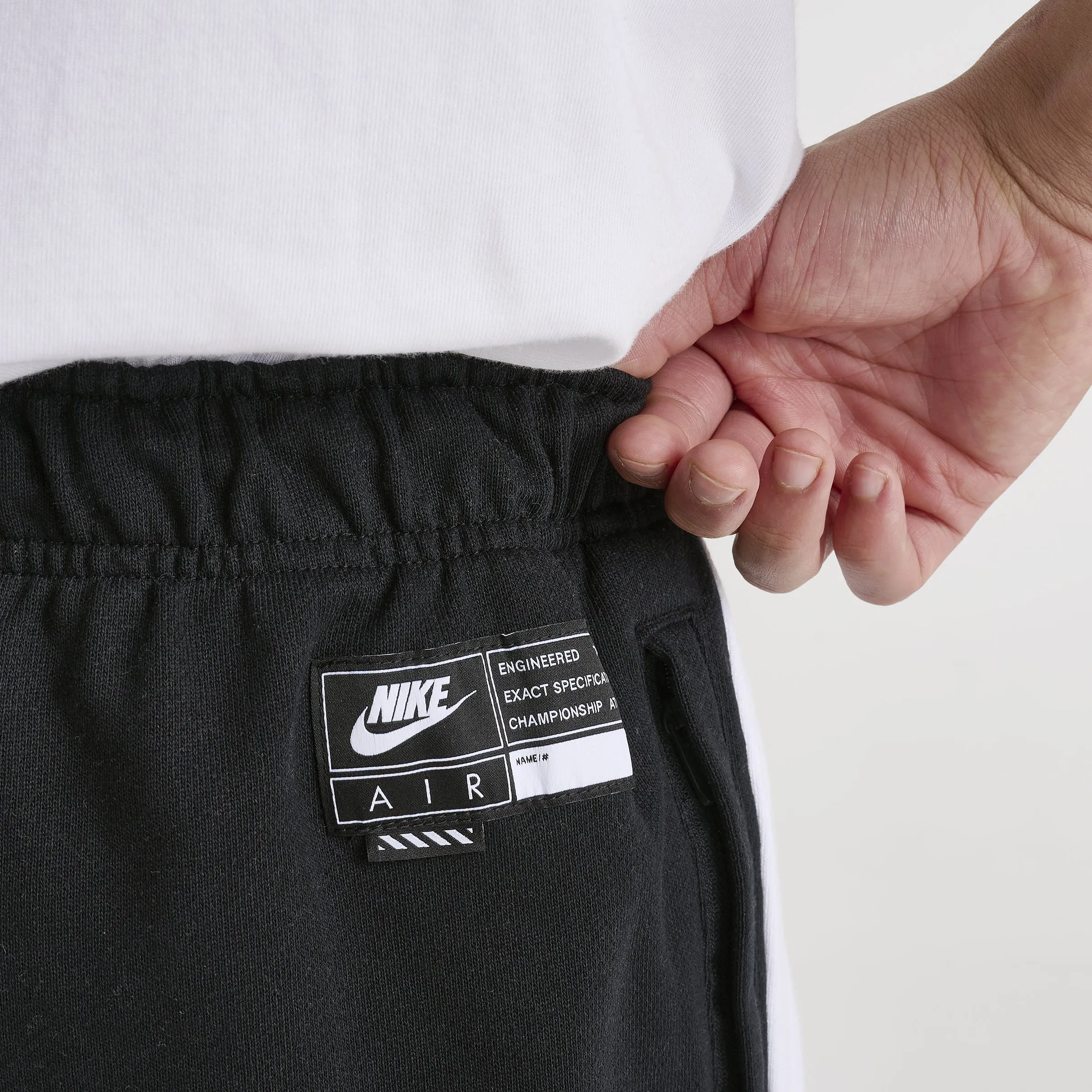 Nike Air Fleece Shorts Black / White - White sold by JD Sports product image thumbnail 5