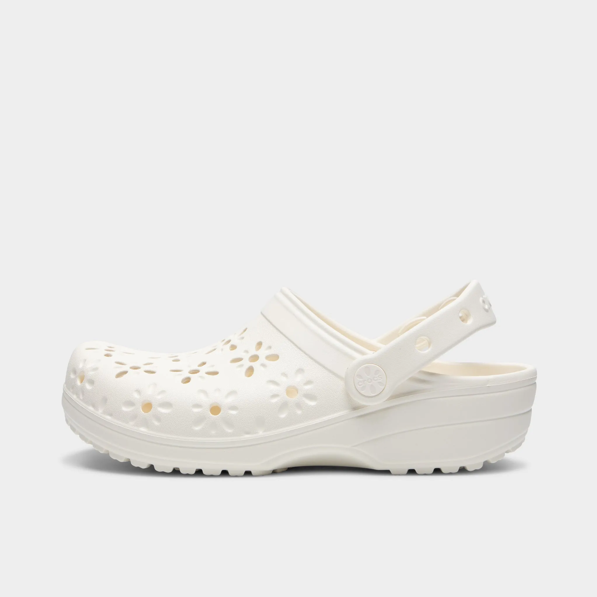 Crocs Women's Classic Floral Cut Out Clog / Chalk sold by JD Sports
