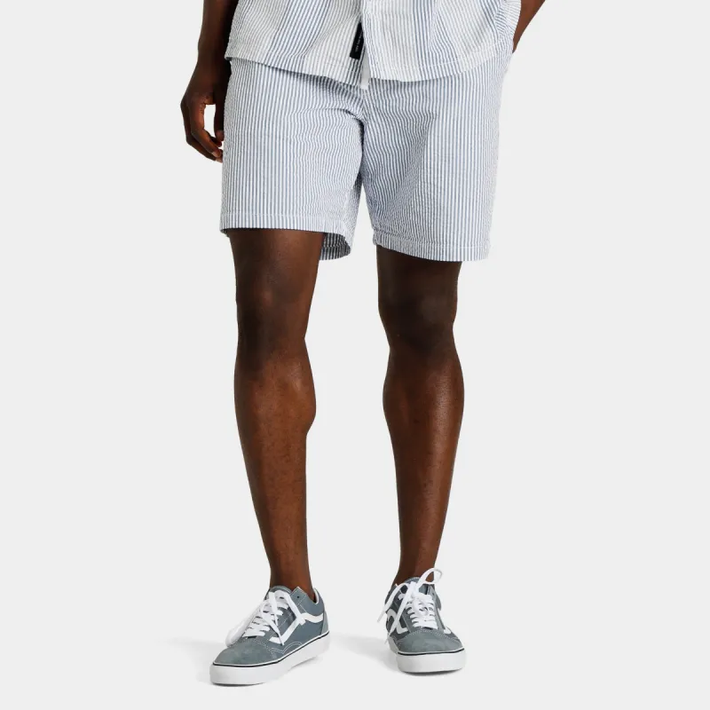 Vans Range Seersucker Loose Elastic Waist Shorts White / Vans Teal sold by JD Sports