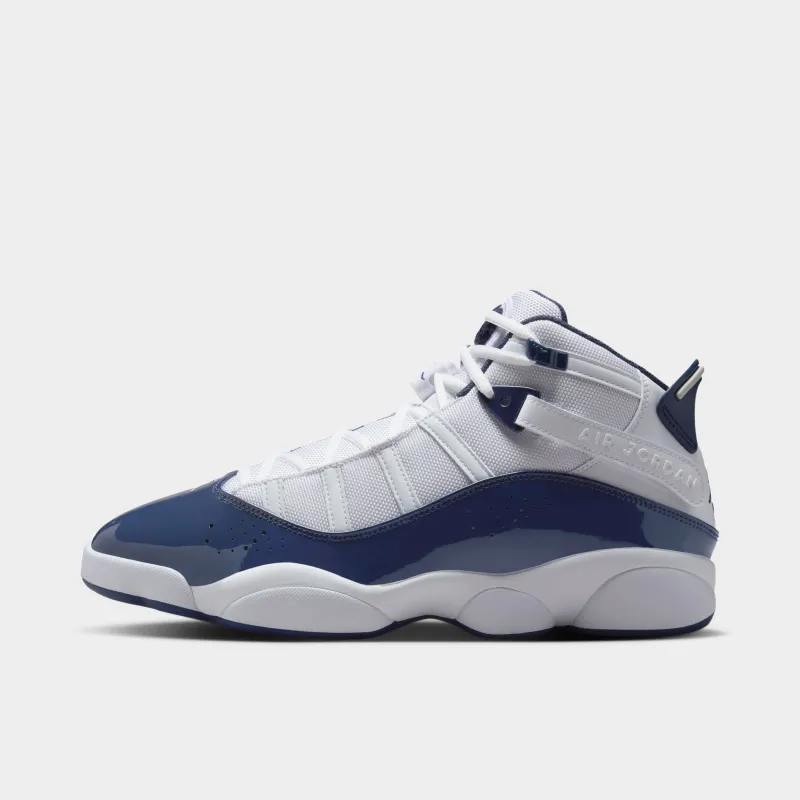 Jordan 6 Rings White / Midnight Navy - Neutral Grey sold by JD Sports