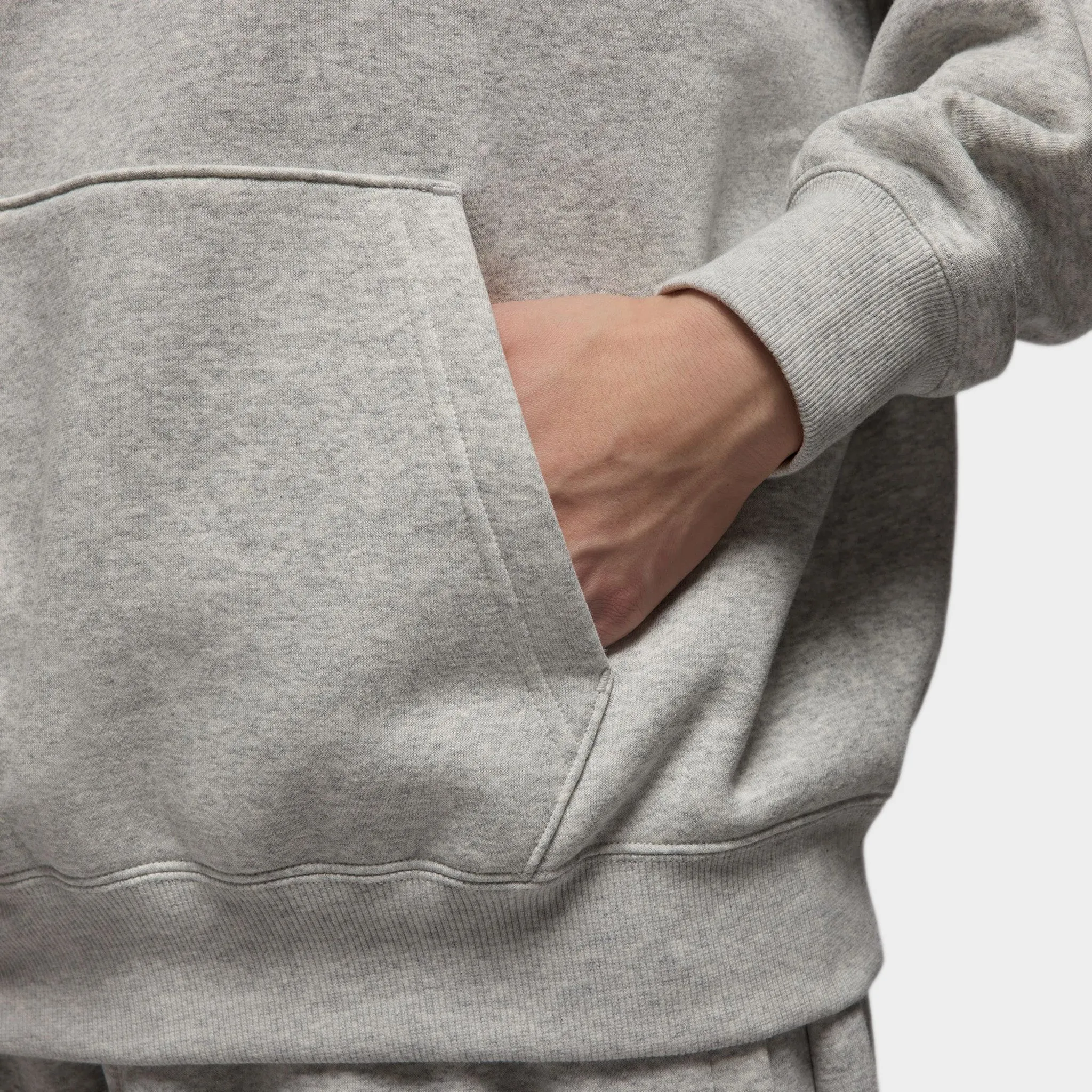 Jordan Brooklyn Oversized Pullover Hoodie Heather Grey / White sold by JD Sports product image thumbnail 4