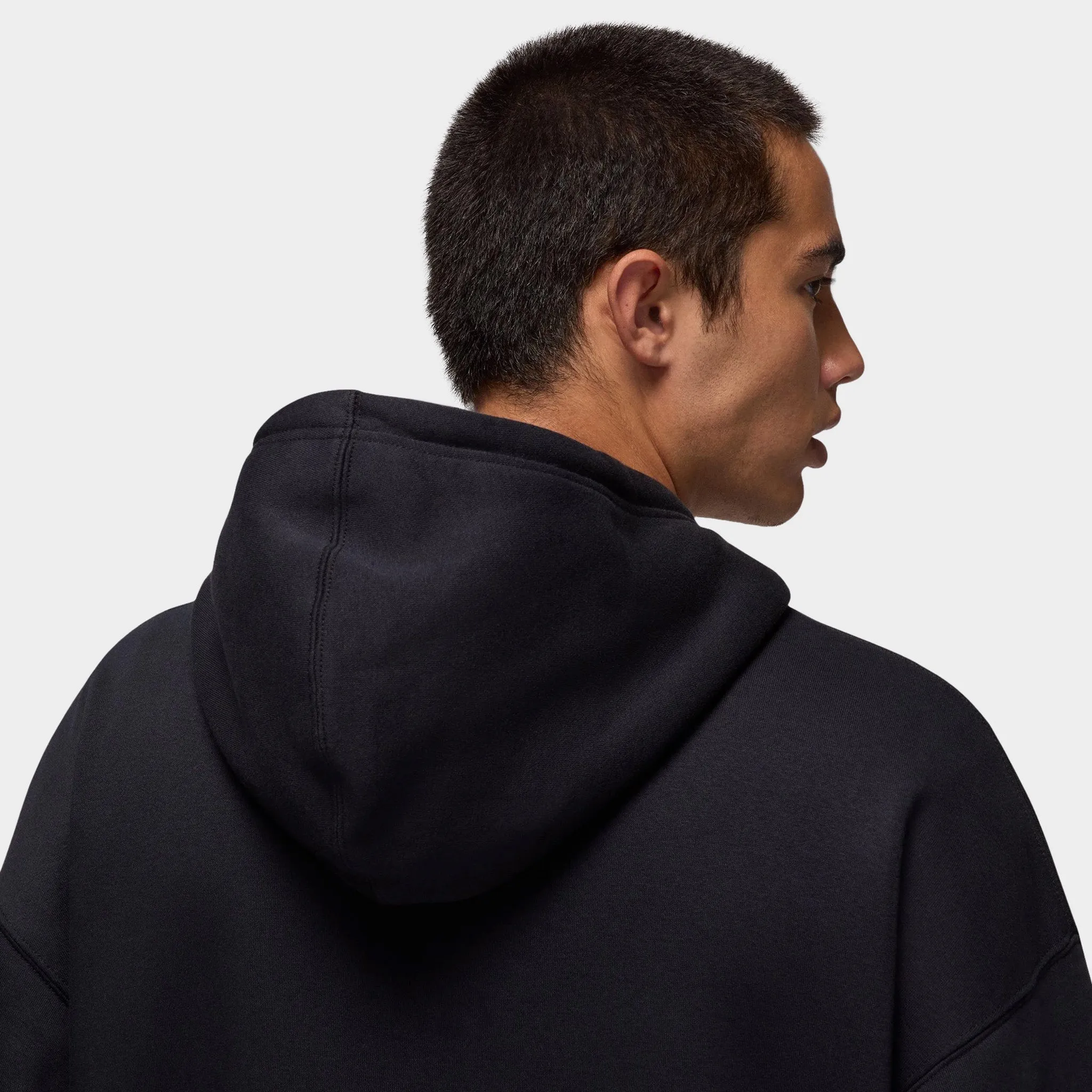 Jordan Brooklyn Oversized Full Zip Hoodie Black / Sail - Gym Red sold by JD Sports product image thumbnail 3