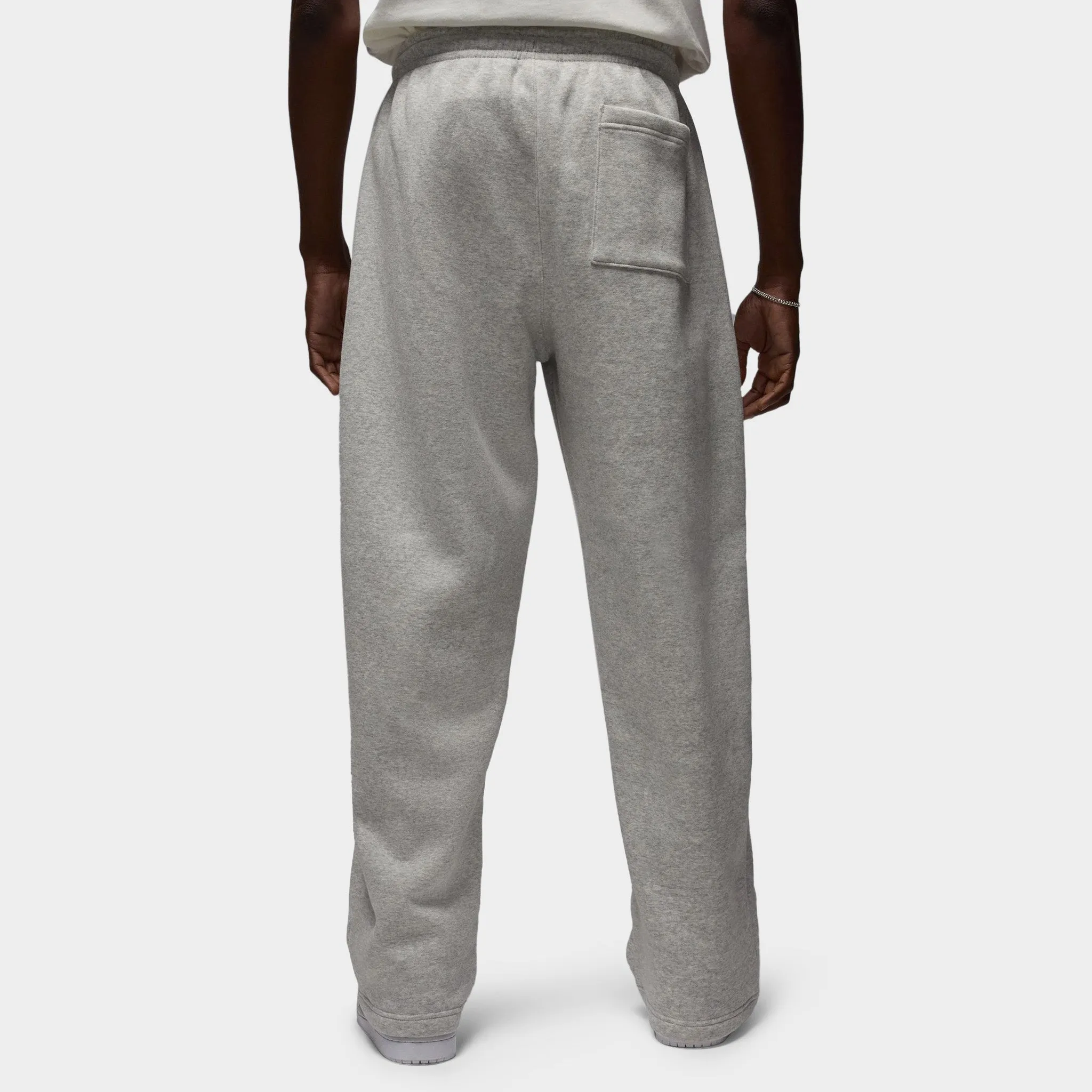 Jordan Brooklyn Fleece Oversized Open-Hem Pants Heather Grey / White sold by JD Sports product image thumbnail 2