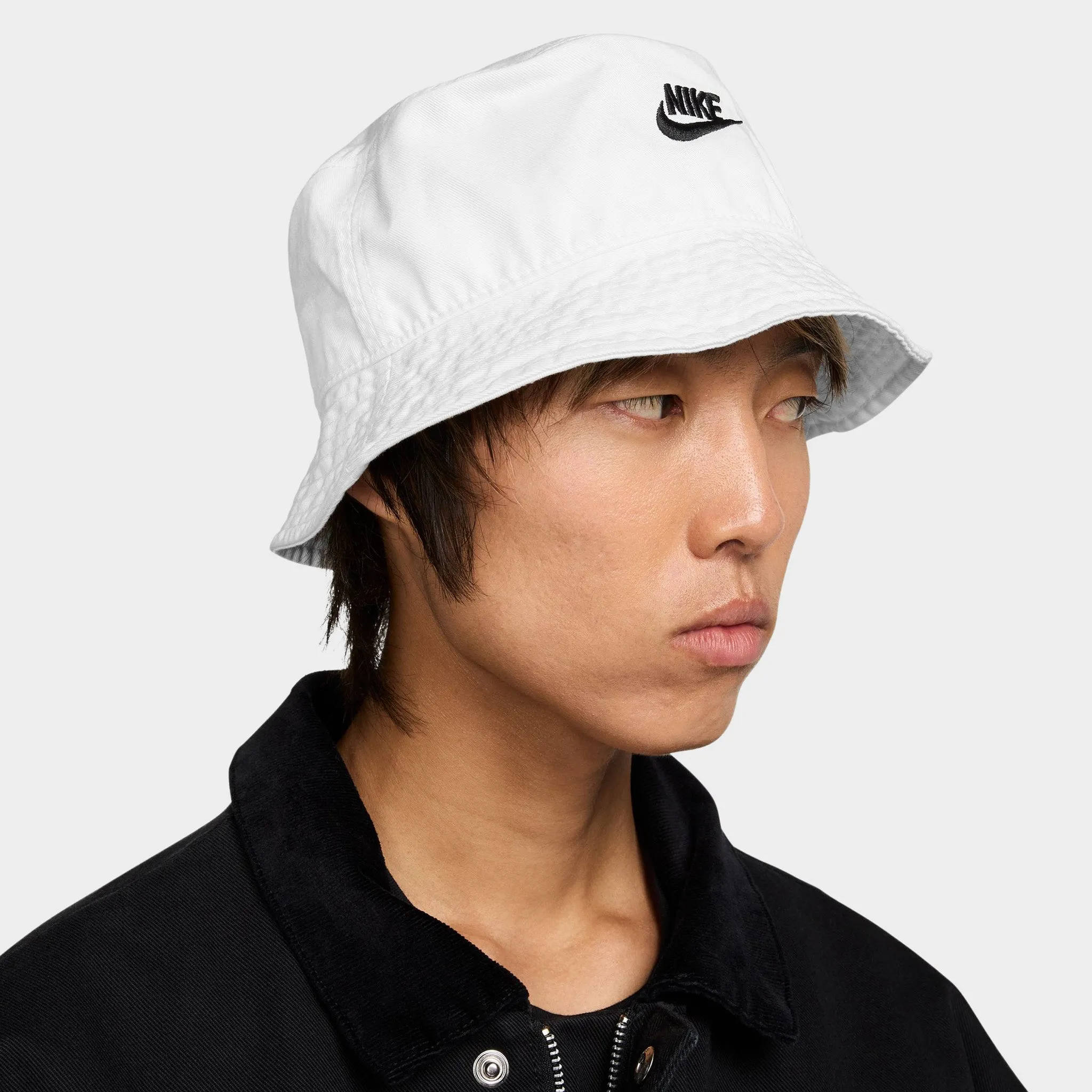 Nike Futura Washed Bucket Hat White / Black sold by JD Sports