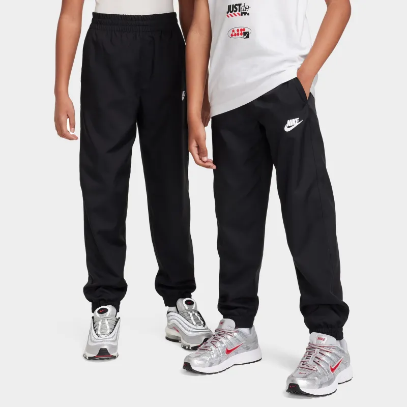 Nike Sportswear Club Juniors' Woven Joggers Black / White sold by JD Sports