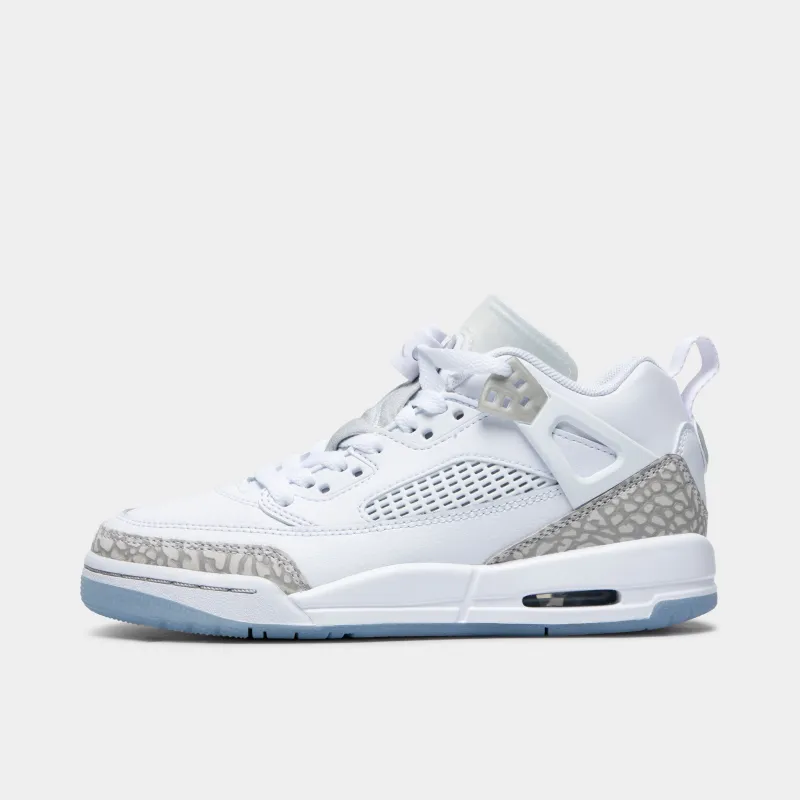 Jordan Spizike Low GS White / Neutral Grey - Metallic Silver sold by JD Sports