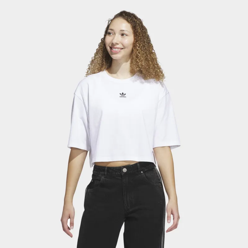 adidas Women's Essentials Crop Tee / White sold by JD Sports