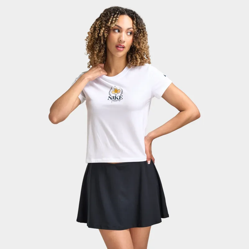 Nike Court Women's Dri-Fit Slam SS Tee French Open White / Black sold by JD Sports