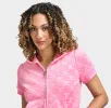 Juicy Couture Women's Embossed Full Zip Velour Hoodie / Hot Hot Pink sold by JD Sports