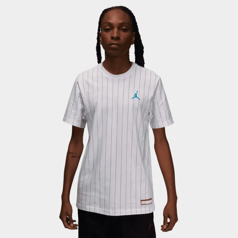Jordan Flight MVP Chasing The Dream Striped T-shirt White / Dark Powder Blue sold by JD Sports