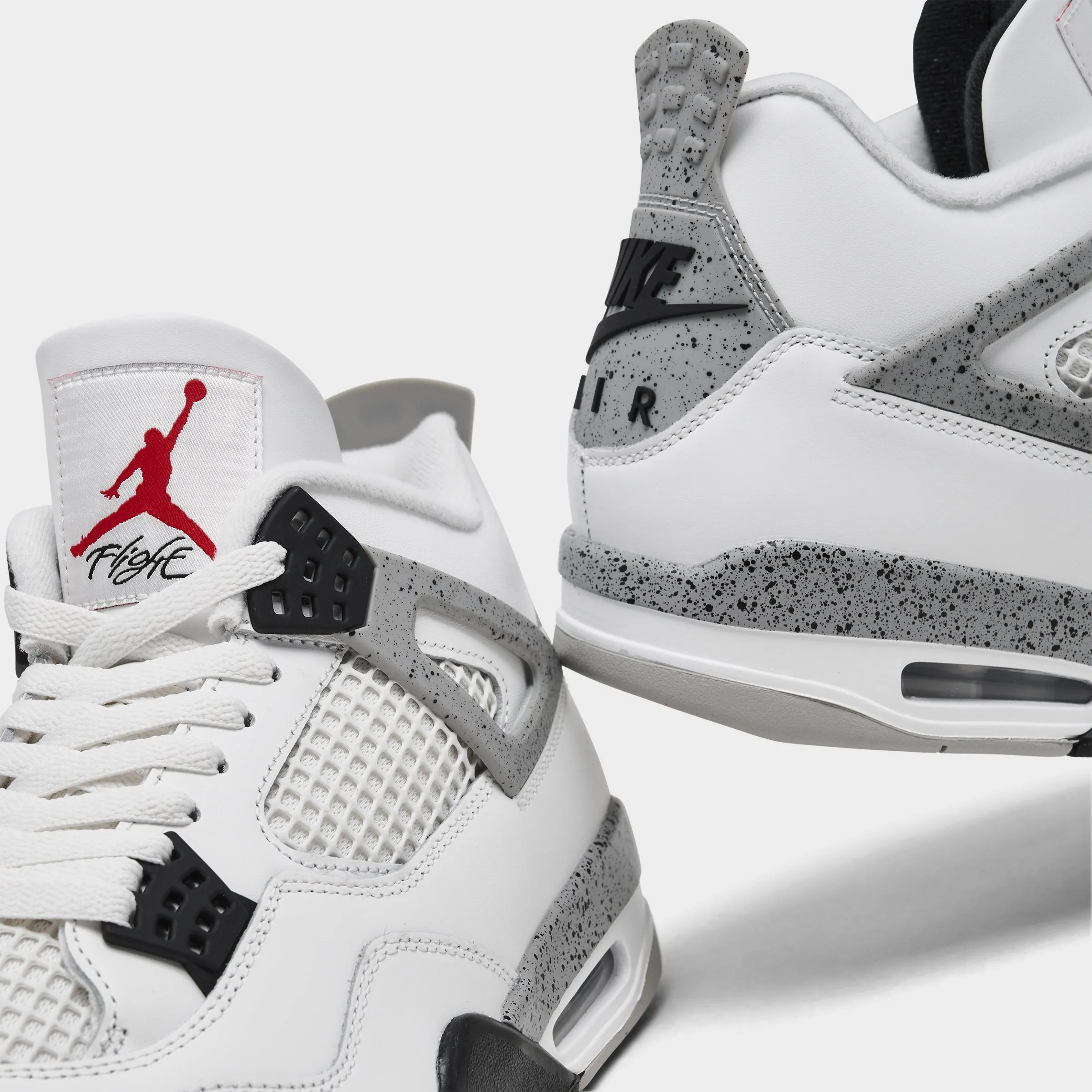Jordan 4 Retro OG Summit White / Fire Red - Cement Grey sold by JD Sports product image thumbnail 3