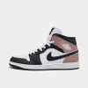 Jordan 1 Mid White / Black - Rust Pink sold by JD Sports