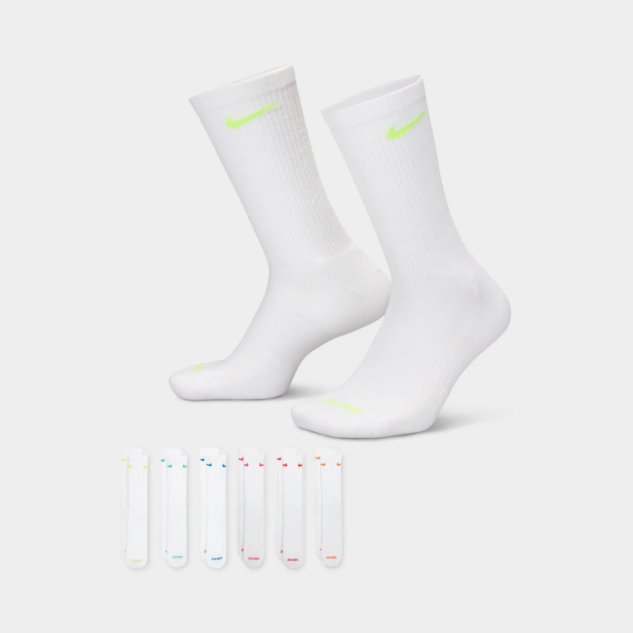 Nike Everyday Plus Cushioned Training Crew Socks (6 Pack) / Multi Colour sold by JD Sports