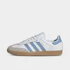 adidas Juniors' Samba OG White / Ash Blue - Gum sold by JD Sports