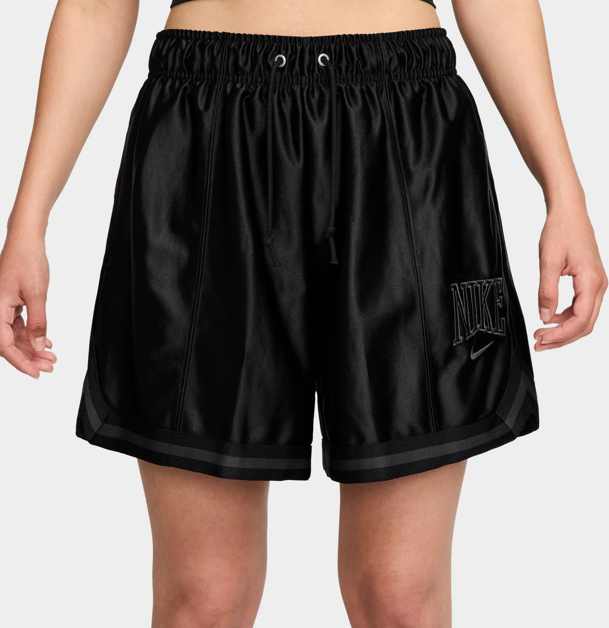 Nike Sportswear Women's Street 6" Satin Graphic Shorts Black / Anthracite sold by JD Sports