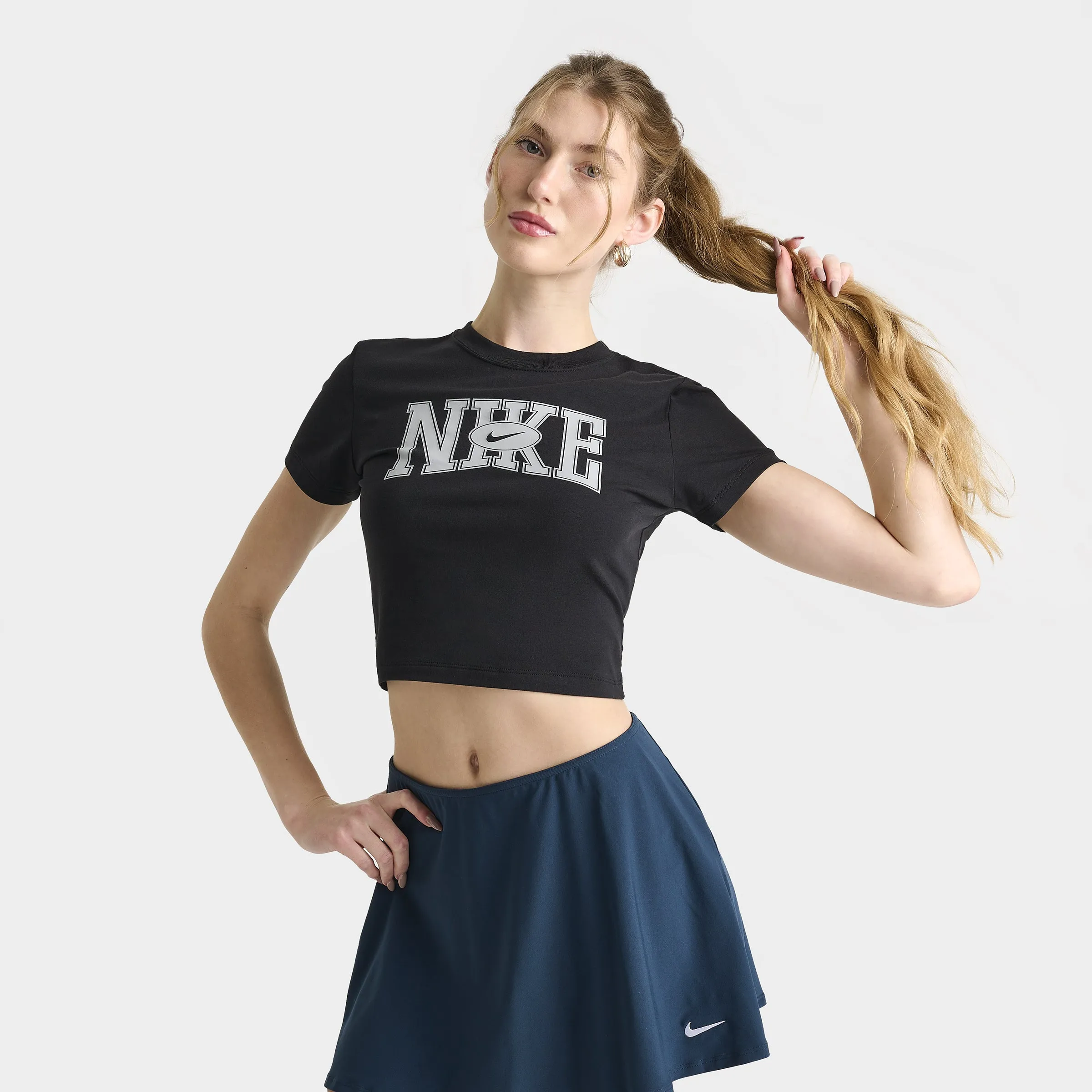 Nike Women's Slim Crop T-Shirt / Black sold by JD Sports product image thumbnail 3