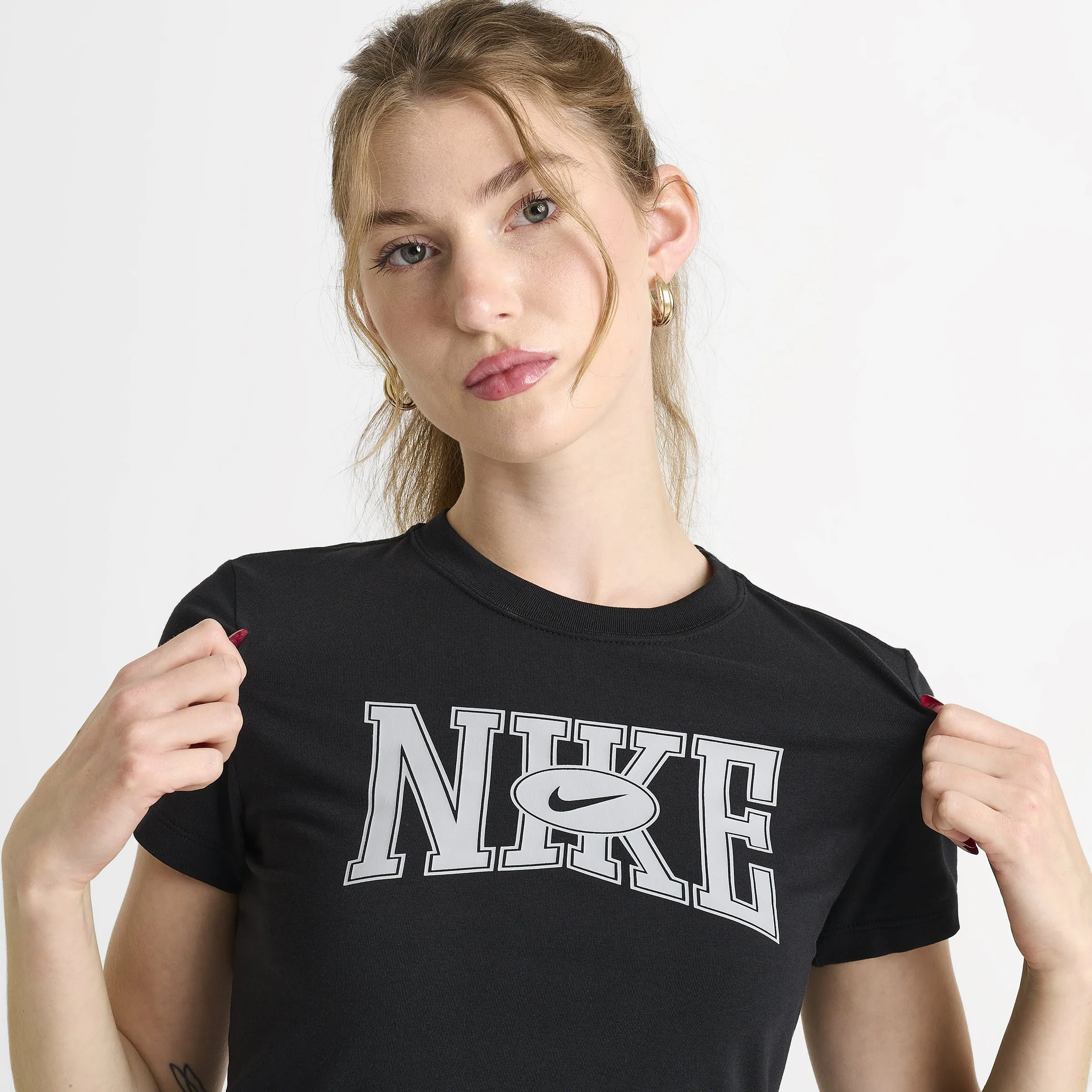 Nike Women's Slim Crop T-Shirt / Black sold by JD Sports product image thumbnail 4