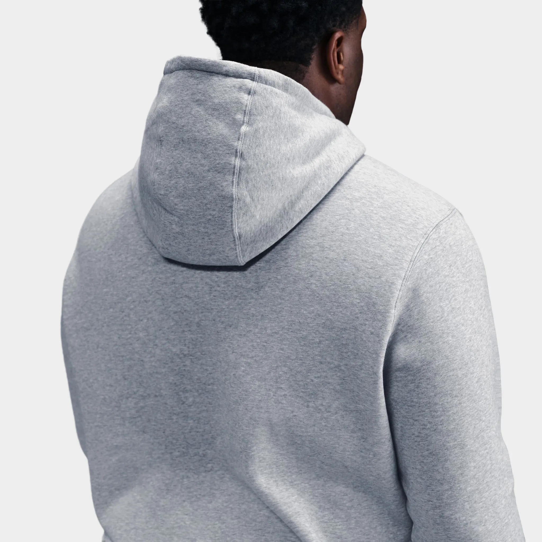 Nike Club Fleece Pullover Hoodie Dark Grey Heather / Light Smoke Grey - White sold by JD Sports product image thumbnail 2