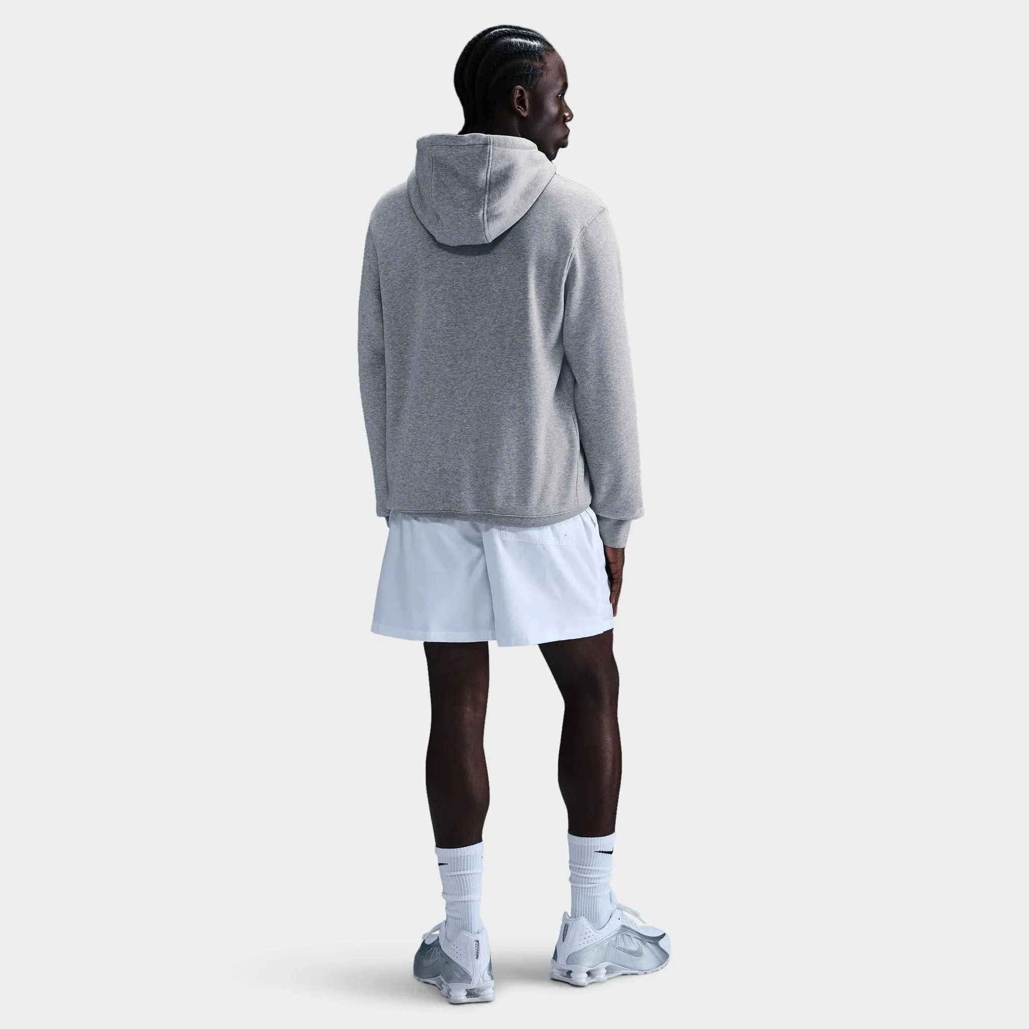 Nike Club Fleece Pullover Hoodie Dark Grey Heather / Light Smoke Grey - White sold by JD Sports product image thumbnail 5