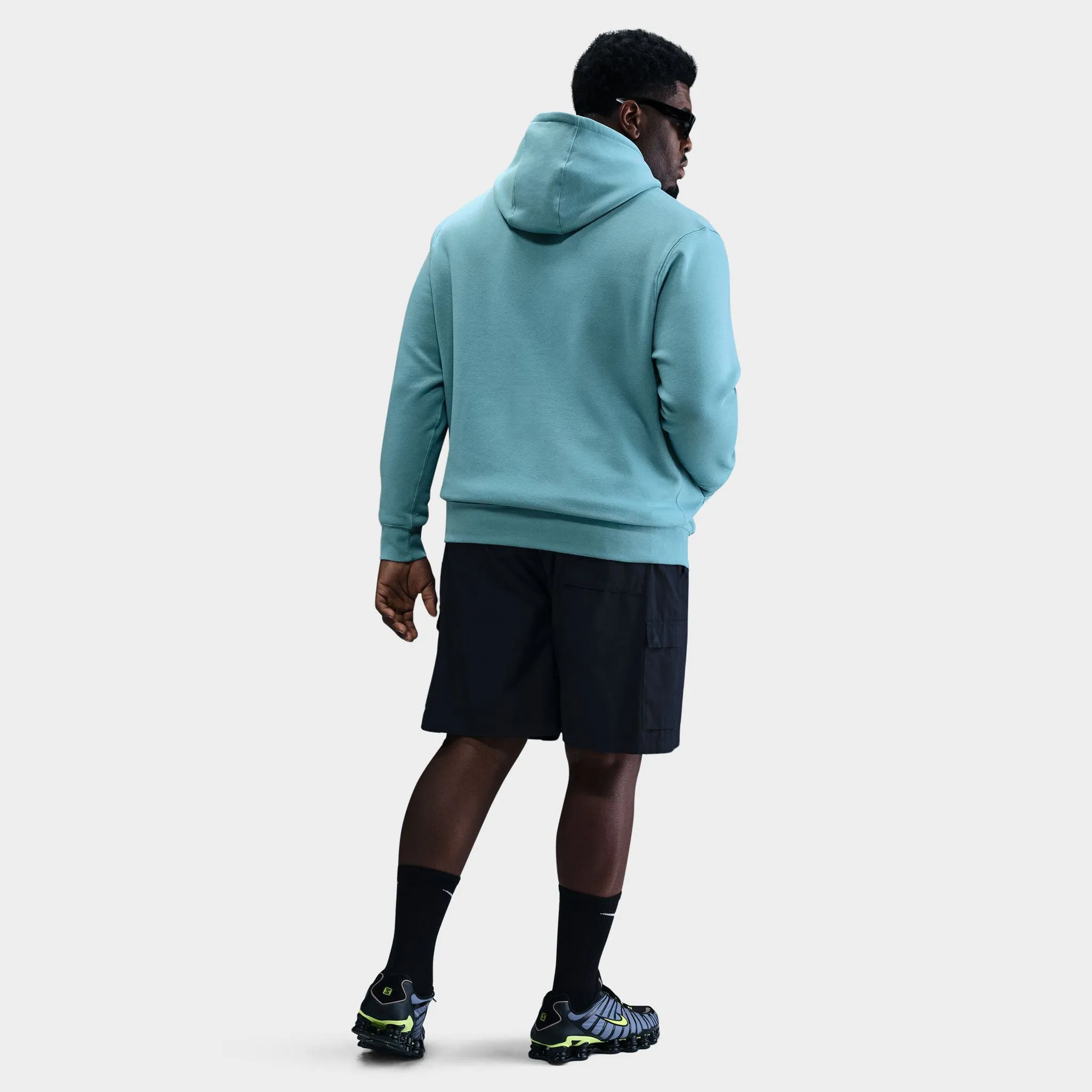 Nike Club Fleece Pullover Hoodie Denim Turq / White sold by JD Sports product image thumbnail 4