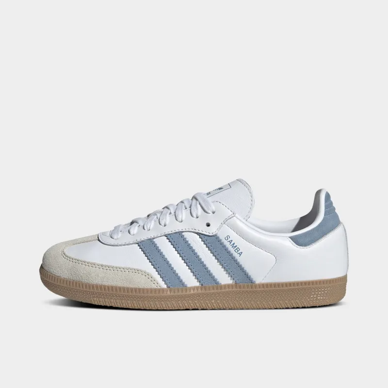 adidas Women's Samba OG White / Alumina - Ash Blue sold by JD Sports