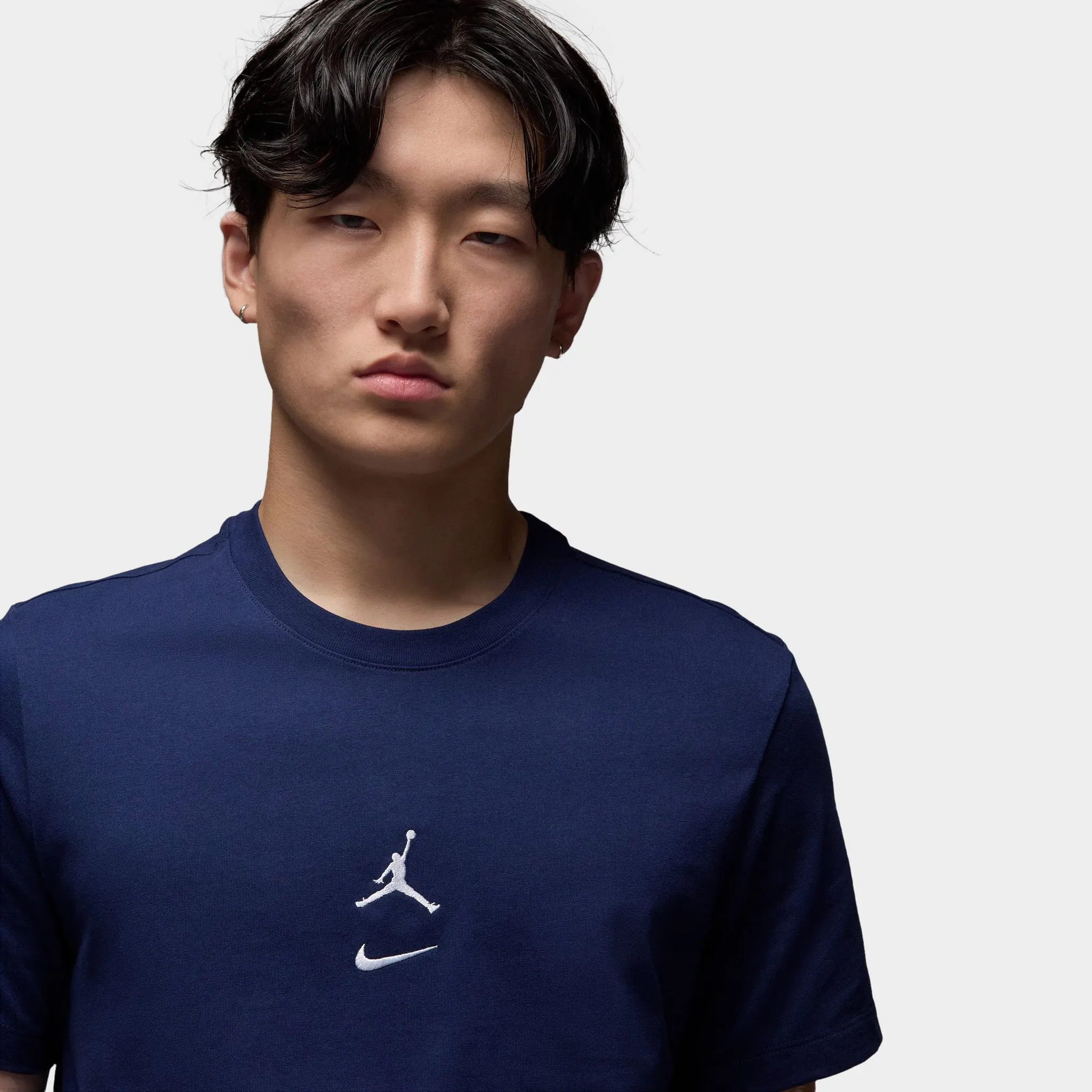Jordan Jumpman T-Shirt Midnight Navy / Light Smoke Grey - White sold by JD Sports product image thumbnail 5