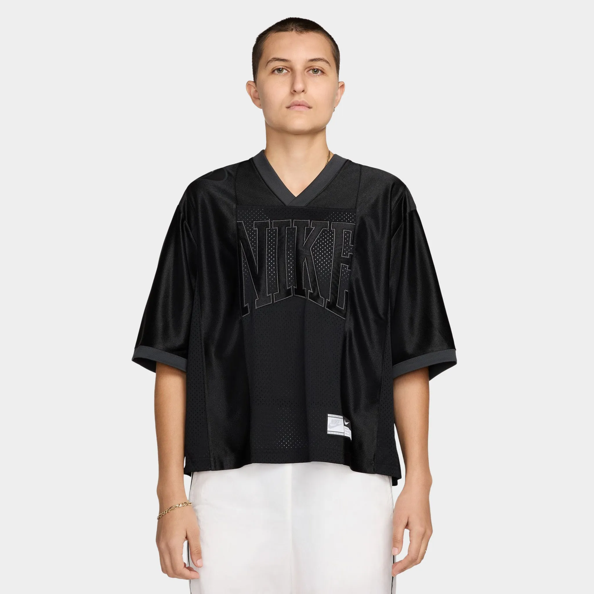 Nike Sportswear Street Women's Oversized Graphic Jersey Black / Anthracite sold by JD Sports