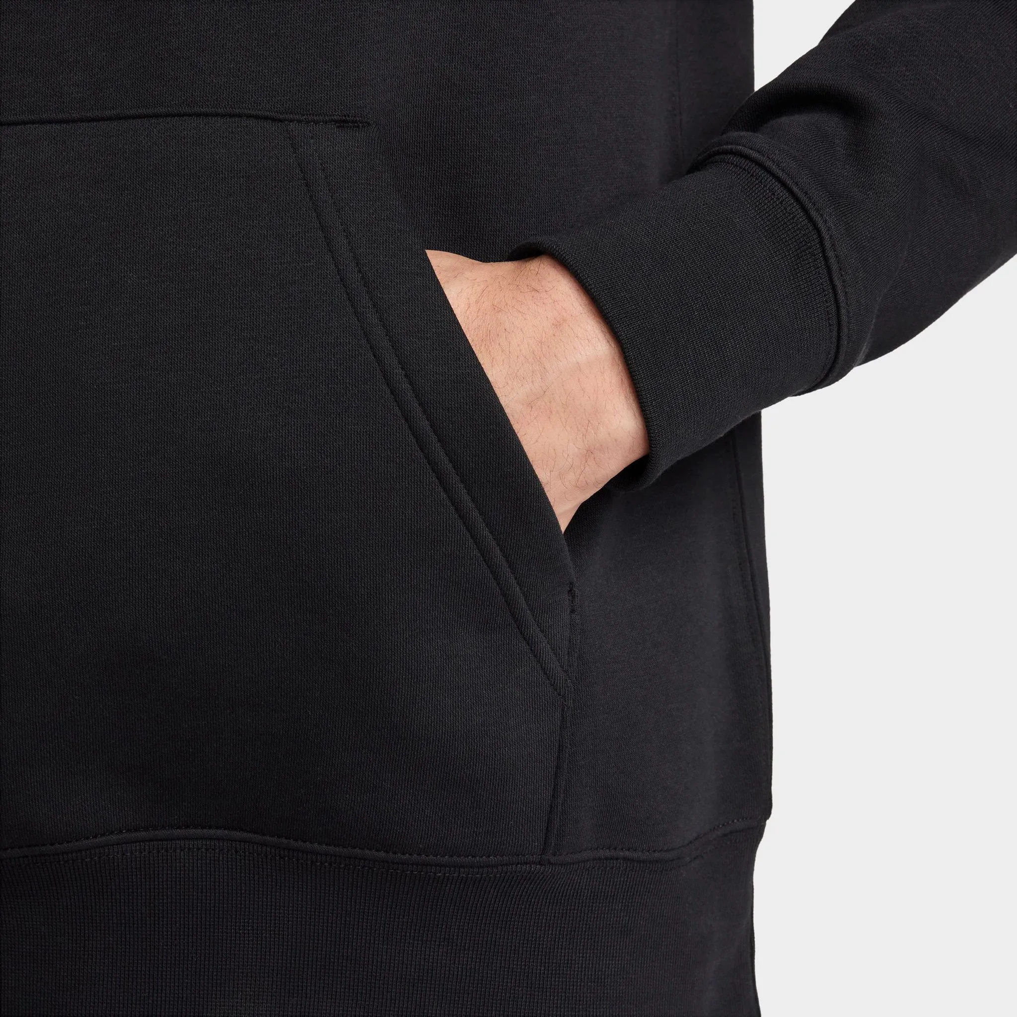 Nike Club Fleece Pullover Hoodie Black / Black - White sold by JD Sports product image thumbnail 3