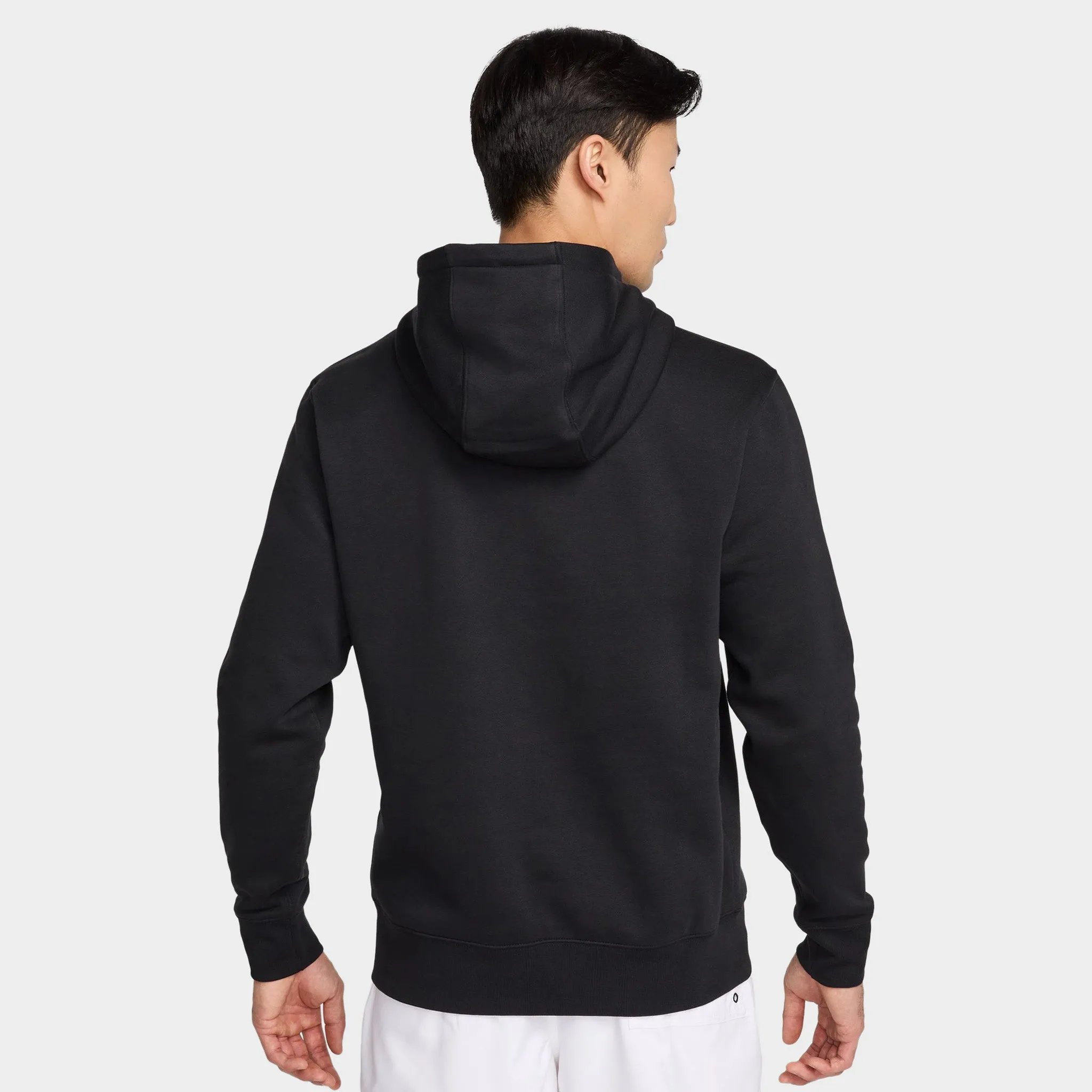 Nike Club Fleece Pullover Hoodie Black / Black - White sold by JD Sports product image thumbnail 2