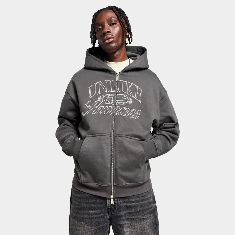 Unlike Humans Inter Full Zip Hoodie / Volcanic Ash sold by JD Sports