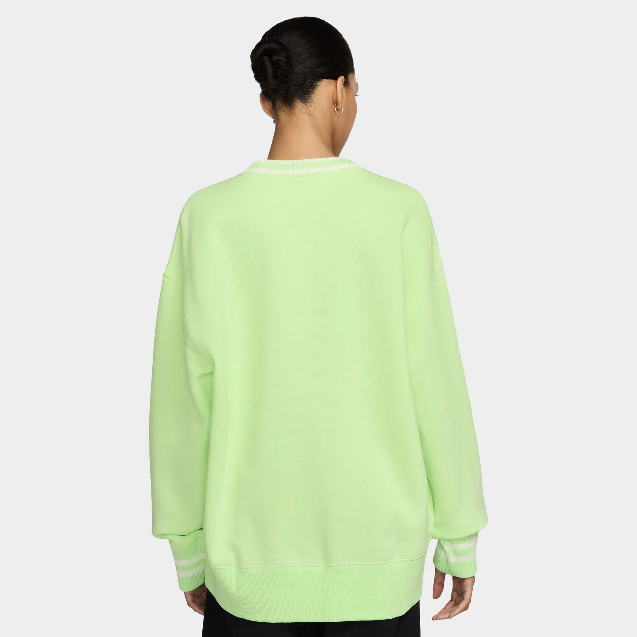 Nike Sportswear Women's Phoenix Fleece Oversized Graphic Crewneck Sweatshirt / Light Liquid Lime sold by JD Sports product image thumbnail 2