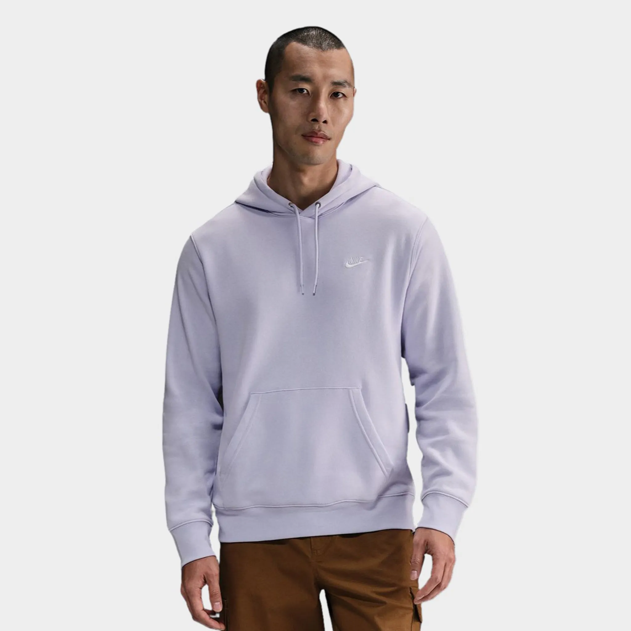 Nike Club Fleece Pullover Hoodie Amethyst Tint / Amethyst Mist - White sold by JD Sports